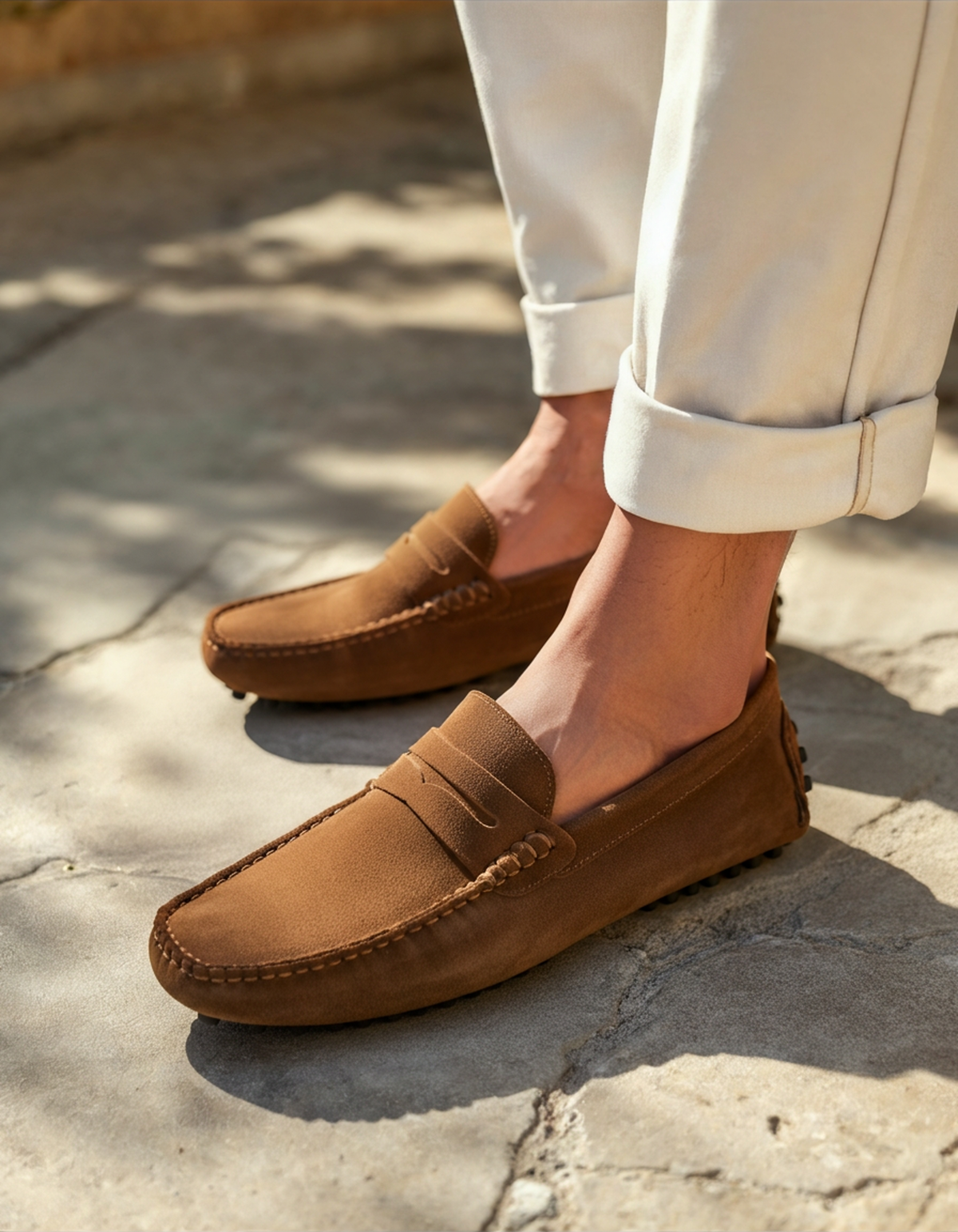 Wildleder Fahrer Slipper