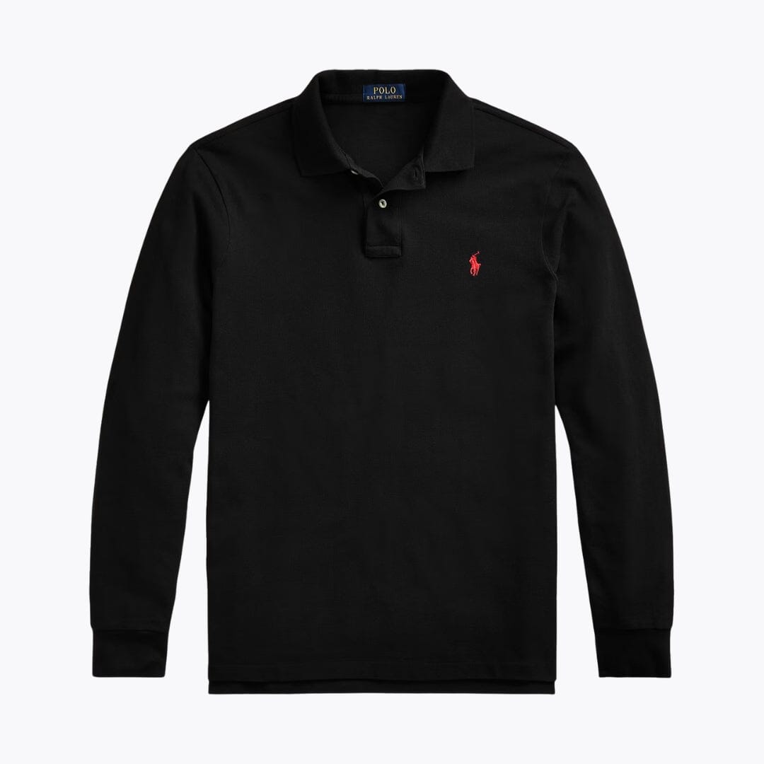 RL Mesh Long-Sleeve Polo Shirt